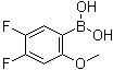 结构式 CAS# 870777-32-5, (4,5-二氟-2-甲氧基苯基)硼酸