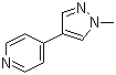 structure of CAS# 870863-00-6, 4-(1-Methyl-1H-pyrazol-4-yl)pyridine