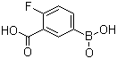 结构式 CAS# 872460-12-3, 3-羧基-4-氟苯硼酸