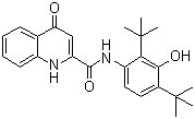 结构式 CAS# 873054-44-5, VX 770; N-(2,4-二叔丁基-5-羟基苯基)-1,4-二氢-4-氧代-3-喹啉甲酰胺