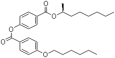 结构式 CAS# 87321-20-8, 4-(4-己氧基苯甲酰氧基)苯甲酸-S-(+)-2-辛酯; S 811