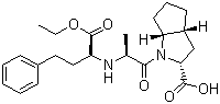 structure of CAS# 87333-19-5, Ramipril;(2S,3aS,6aS)-1((S)-N-((S)-1-Carboxy-3-phenylpropyl)alanyl)octahydrocyclopenta(b)pyrrole-2-carboxylic acid 1-ethyl ester