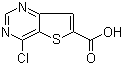 structure of CAS# 875515-76-7, 4-Chlorothieno[3,2-d]pyrimidine-6-carboxylic acid