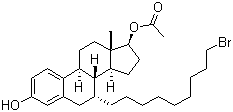 structure of CAS# 875573-66-3, (7a,17b)-7-(9-Bromononyl)-estra-1,3,5(10)-triene-3,17-diol 17-acetate
