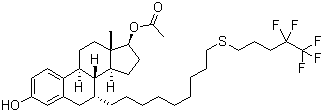 structure of CAS# 875573-69-6, (7a,17b)-7-[9-[(4,4,5,5,5-Pentafluoropentyl)thio]nonyl]-estra-1,3,5(10)-triene-3,17-diol 17-acetate
