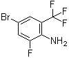 structure of CAS# 875664-46-3, 4-Bromo-2-fluoro-6-(trifluoromethyl)aniline