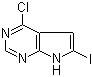 结构式 CAS# 876343-10-1, 4-氯-6-碘-7H-吡咯并[2,3-d]嘧啶