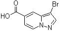 结构式 CAS# 876379-79-2, 3-溴吡唑并[1,5-a]吡啶-5-羧酸