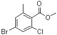 结构式 CAS# 877149-10-5, 4-溴-2-氯-6-甲基苯甲酸甲酯