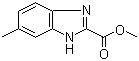 结构式 CAS# 87836-37-1, 6-甲基-1H-苯并咪唑-2-甲酸甲酯