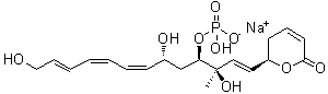 structure of CAS# 87860-39-7, Fostriecin sodium;(6R)-5,6-Dihydro-6-[(1E,3R,4R,6R,7Z,9Z,11E)-3,6,13-trihydroxy-3-methyl-4-(phosphonooxy)-1,7,9,11-tridecatetraenyl]-2H-pyran-2-one monosodium salt