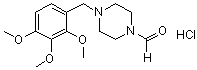 structure of CAS# 879646-17-0, 4-(2,3,4-Trimethoxybenzyl)-1-piperazinecarboxaldehyde hydrochloride