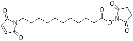 structure of CAS# 87981-04-2, N-Succinimidyl 11-(maleimido)undecanoate;11-(Maleimido)undecanoic acid N-succinimidyl ester