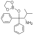 结构式 CAS# 879981-94-9, (S)-1-(1,3,2-二氧杂戊硼烷-2-基氧基)-3-甲基-1,1-二苯基丁烷-2-胺