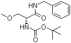 结构式 CAS# 880468-89-3, (R)-2-Boc-3-甲氧基丙苄酰胺; (R)-2-叔丁氧羰基氨基-N-苄基-3-甲氧基丙酰胺