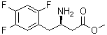 structure of CAS# 881995-69-3, (betaR)-beta-Amino-2,4,5-trifluorobenzenebutanoic acid methyl ester;(3R)-Methyl 3-amino-4-(2,4,5-trifluorophenyl)butanoate; (R)-Methyl 3-amino-4-(2,4,5-trifluorophenyl)butanoate