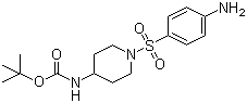 [1-(4-Aminobenzenesulfonyl)piperidin-4-yl]carbamic acid tert-butyl ester molecular structure (CAS 883106-52-3)