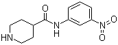 structure of CAS# 883106-61-4, N-(3-Nitrophenyl)piperidine-4-carboxamide;Piperidine-4-carboxylic acid (3-nitrophenyl)amide