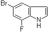 结构式 CAS# 883500-73-0, 5-溴-7-氟-1H-吲哚