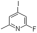 结构式 CAS# 884494-45-5, 2-氟-4-碘-6-甲基吡啶