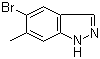 structure of CAS# 885223-72-3, 5-Bromo-6-methyl-1H-indazole;5-Bromo-6-methylindazole