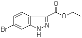 structure of CAS# 885272-94-6, 6-Bromo-1H-indazole-3-carboxylic acid ethyl ester