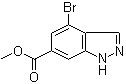 结构式 CAS# 885518-47-8, 4-溴-1H-吲唑-6-羧酸甲酯