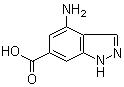 结构式 CAS# 885519-89-1, 4-氨基-1H-吲唑-6-羧酸