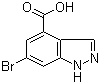 结构式 CAS# 885523-08-0, 6-溴-1H-吲唑-4-羧酸