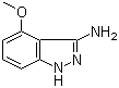 structure of CAS# 886362-07-8, 4-(Methyloxy)-1H-indazol-3-amine