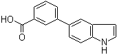 结构式 CAS# 886363-16-2, 3-(1H-吲哚-5-基)苯甲酸