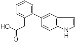 structure of CAS# 886363-19-5, 2-(1H-Indol-5-yl)benzeneacetic acid