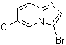 structure of CAS# 886371-28-4, 3-Bromo-6-chloroimidazo[1,2-a]pyridine