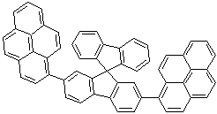 结构式 CAS# 886456-80-0, 2,7-二-1-芘基-9,9'-螺双[9H-芴]