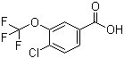 结构式 CAS# 886500-50-1, 4-氯-3-(三氟甲氧基)苯甲酸