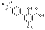 structure of CAS# 887256-40-8, 5-Amino-2-hydroxy-4'-sulfo-[1,1'-biphenyl]-3-carboxylic acid
