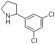 结构式 CAS# 887344-13-0, 2-(3,5-二氯苯基)吡咯烷
