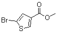 structure of CAS# 88770-19-8, 5-Bromothiophene-3-carboxylic acid methyl ester;Methyl 5-bromo-3-thiophenecarboxylate