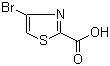 结构式 CAS# 88982-82-5, 4-溴-1,3-噻唑-2-甲酸