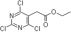 structure of CAS# 889944-72-3, 2,4,6-Trichloro-5-pyrimidineacetic acid ethyl ester