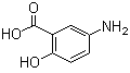 结构式 CAS# 89-57-6, 5-氨基水杨酸