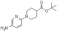 结构式 CAS# 892492-27-2, 1-(5-氨基-2-吡啶基)-4-哌啶羧酸叔丁酯