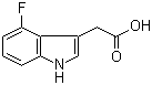 结构式 CAS# 89434-03-7, 4-氟-3-吲哚乙酸