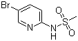 结构式 CAS# 89466-22-8, N-(5-溴-2-吡啶基)甲磺酰胺