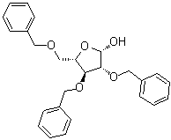 structure of CAS# 89615-42-9, 2,3,5-Tri-O-benzyl-beta-L-arabinofuranose