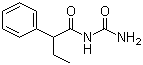 结构式 CAS# 90-49-3, 2-苯丁酰脲; 乙苯乙酰脲