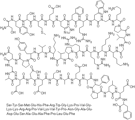 Corticotropin molecular structure (CAS 9002-60-2)