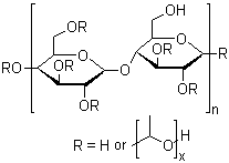 structure of CAS# 9004-64-2, Hydroxypropyl cellulose;Klucel; HPC