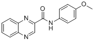 结构式 CAS# 901599-43-7, N-(4-甲氧基苯基)喹喔啉-2-甲酰胺