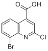 结构式 CAS# 902743-27-5, 8-溴-2-氯喹啉-4-羧酸